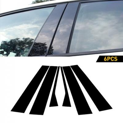 Decal Cover Fit 2006-2010 For VW Jetta 6pcs Black Pillar Posts Door Window Trim