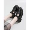 Zapatos de Mujer Mary Jane con Tira en T de Plataforma Generation, Zapatos de Cuero Genuino de Caña Baja Estilo Británico para Aumentar la Altura
