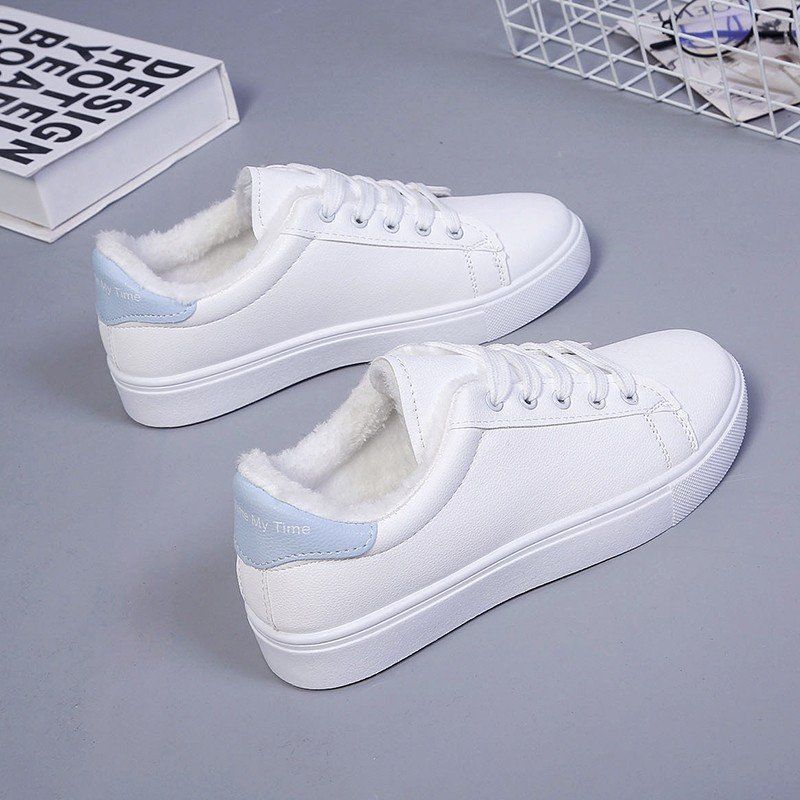 

Platform white shoes women s comfortable season versatile 2025 autumn and winter new niche Korean version heightening comfortable velvet shoes board s 40