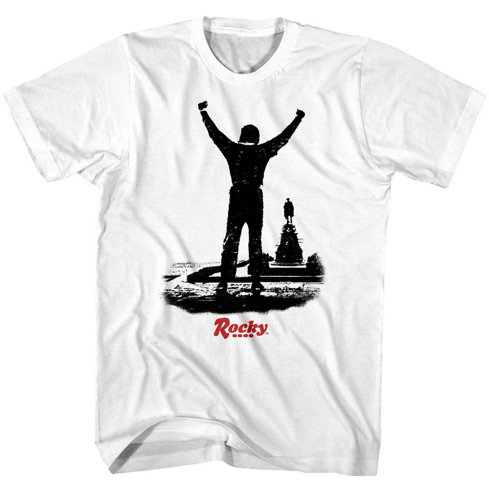 Rocky Balboa Victory Pose Silhouette Mens T Shirt Arms Raised Philadephia Boxing M
