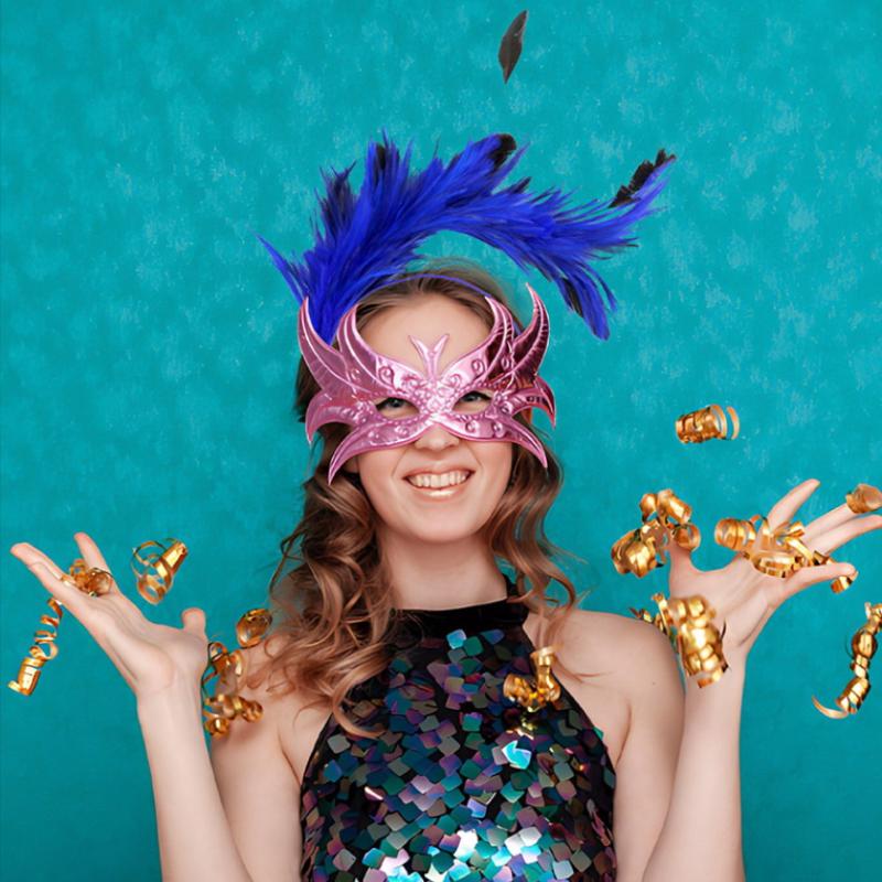 Colorful Feather Headband Headdress Prom Decoration Headband Party Dance Stage Performance Festival Carnival Accessories