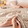 Plaid Print Washable Cotton Summer Cooling Quilt Lightweight Breathable Machine Washable for Student Dorms Single Double Beds Air Conditioner Rooms