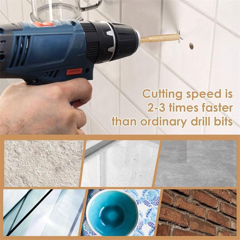 1/4" Hex Ceramic Tile Hole Drill Bit High Hardness Marble Glass 6 8 10 12 14 16mm Drill Bit GZW