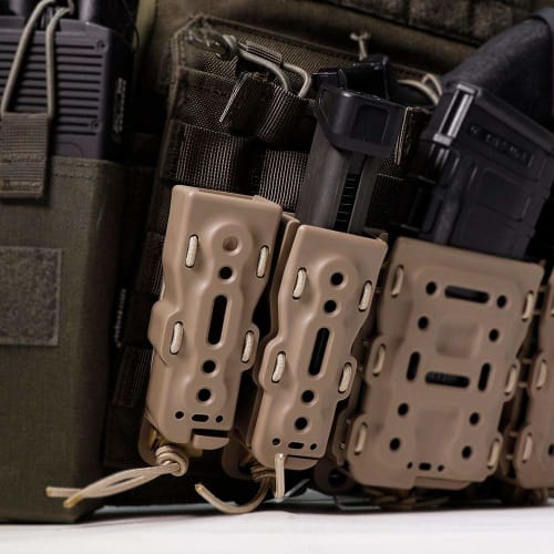 LayLax BATTLE STYLE Bite Mag Hand Gun Quick Mag Holder 2 Pieces BK Survival Game Supplies