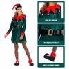 Women Elf Christmas Cosplay Costume Xmas Fancy Dress Party Halloween Play Role