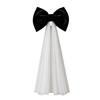 Mesh Tulle Large Velvet Christmas Bow Ornaments Tree Bow with Long Tails  Wedding