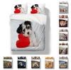 Animal Bedding 3D Dog Print Duvet Cover and Pillowcase 2/3 Pieces EU135 * 200 Single/double Bed Full Size Soft Machine Washable Duvet Cover