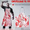 Horror Halloween Bloody Apron Costume Set Adult Cosplay Role Play Scary Butcher Outfit With Stained Design