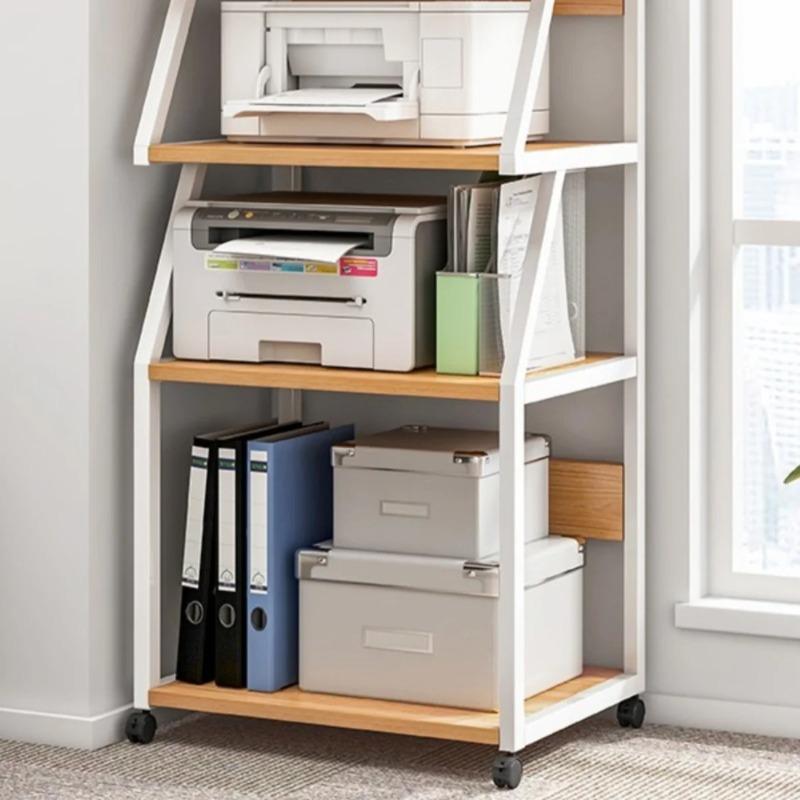 Mobile Printer Storage Cart with CPU Stand Rolling Office Organization Rack Under-Desk Storage Floor Cabinet for Home And Office