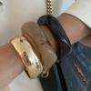 Fashion Polygon Dyed Snake Striped Exaggerated Metal Bangle For Women