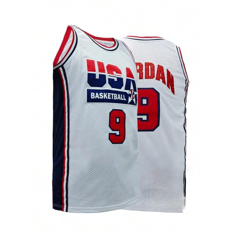 Maillot de Basketball #7 pour Homme, Impression Patch USA, Débardeur sans Manches à Col Rond pour le Basketball, le Sport, la Course à Pied, le Streetwear, Unisexe