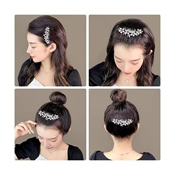 Pearl Hair Comb - Elegant Bridal Hair Accessory for Weddings, Parties, and Special Occasions - Silver Alloy, Lightweight, Comfortable, Handmade with