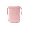 Gucci GG Marmont Pink Quilted Leather Mini Bucket Bag, Women's Drawstring Closure Crossbody Pouch for Daily Party Shopping 575163-DTDRP-5815