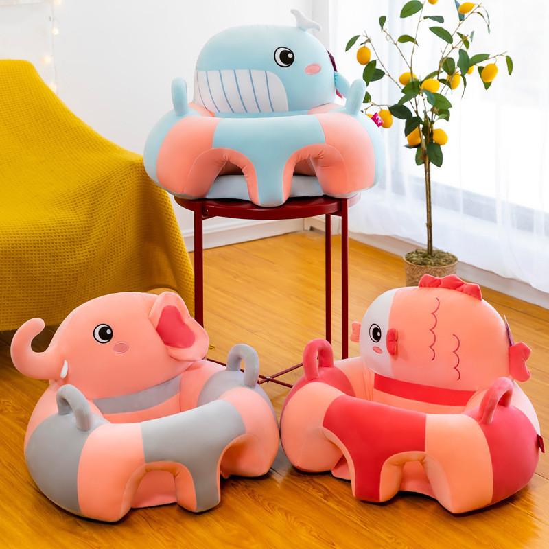 Filled Cartoon Animal Plush Kids Chair Whales Mice Anti Fall Newborns Toddler