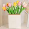 10 Pcs Artificial Tulip Flowers Faux PU Tulip Bouquet with Long Stem Real Touch Flower Arrangement for Wedding Table Centerpiece Mother's Day Spring