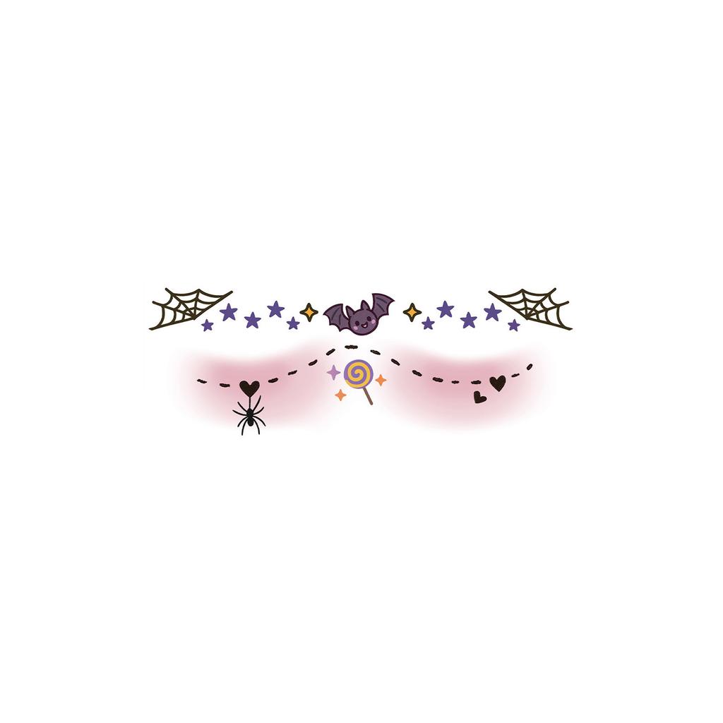 Halloween Colorful Makeup Face Stickers Halloween Holiday Party Show Temporary Face Stickers