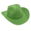Adjustable Lightweight Wide Brim Solid Woven Panama Curled Straw Western Cowboy Visor Sun Hat With Accessories for Seaside Beach
