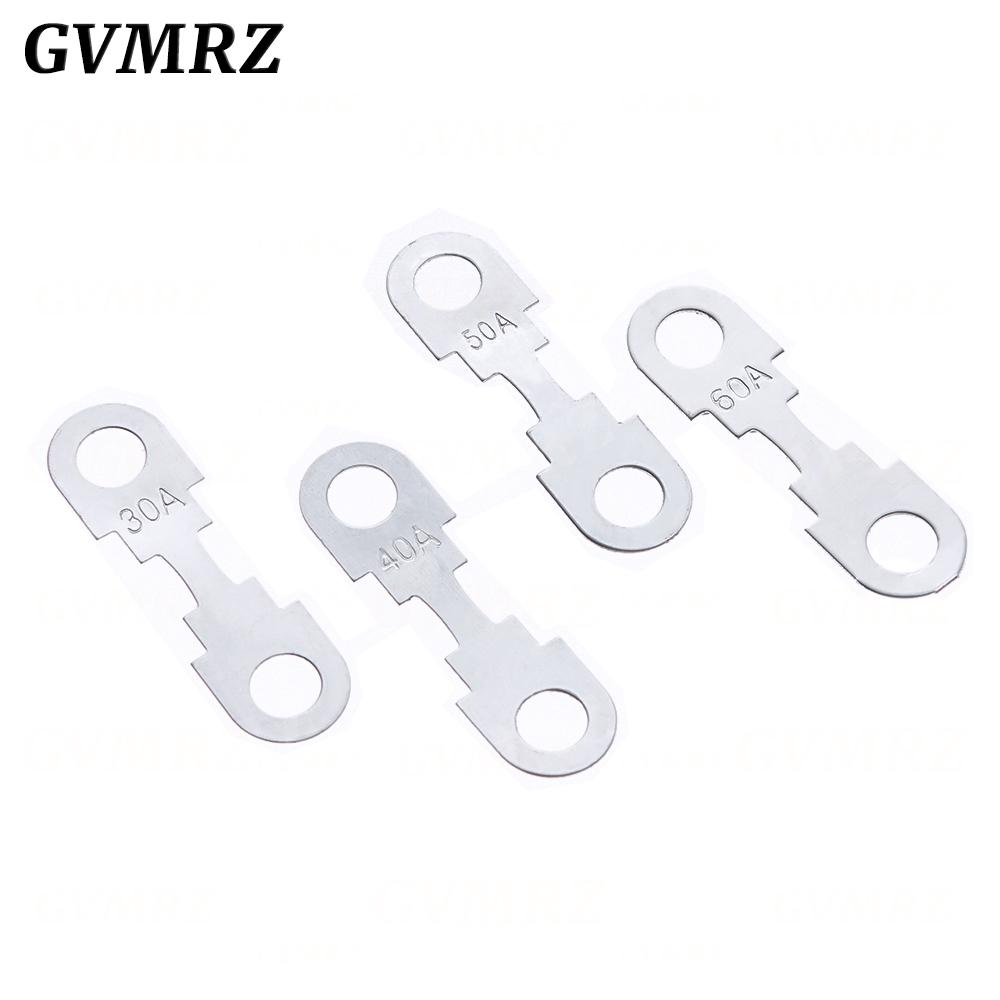 5PCS Car Flat Type Fuse Chip 32V Battery Insert Fork Bolt Type High Current Zinc Alloy 20A 30A 40A 50A 60A 70A 80A 100A 110A