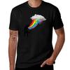 Rainbow Dinosaur Tshirt Casual Basic Short Sleeve Tshirt