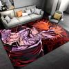 Anime-Inspired Carpet with Fiery Character Design Red Art Style Suitable for use as an anti-slip for living room bedroom sofas