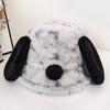 Autumn and Winter Cute Plus Velvet Thickened Warm Basin Hat with Large Head Circumference and Versatile Face Showing Small Plush Hat
