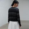 Elva' Island Casual Striped Long Sleeve Knit Cardigan