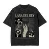 Lana Del Rey Happiness Is A Butterfly Maglietta Lavata Vintage Uomo Donna Hip Hop Moda Manica Corta T-shirt Casual Streetwear