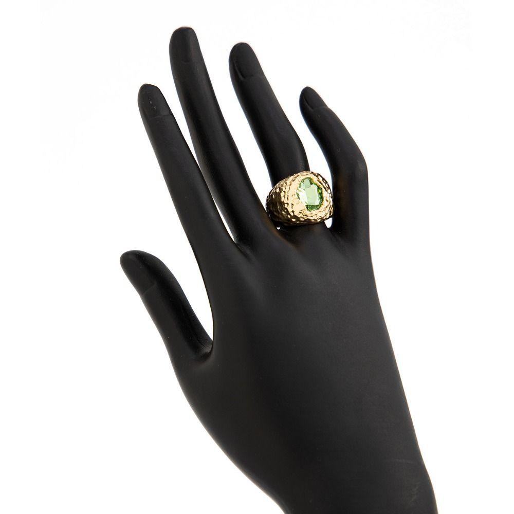 Exaggerate Colored Crystal Rings Gold Metal Open Ring Adjustable Rhinestone Rings  Daily