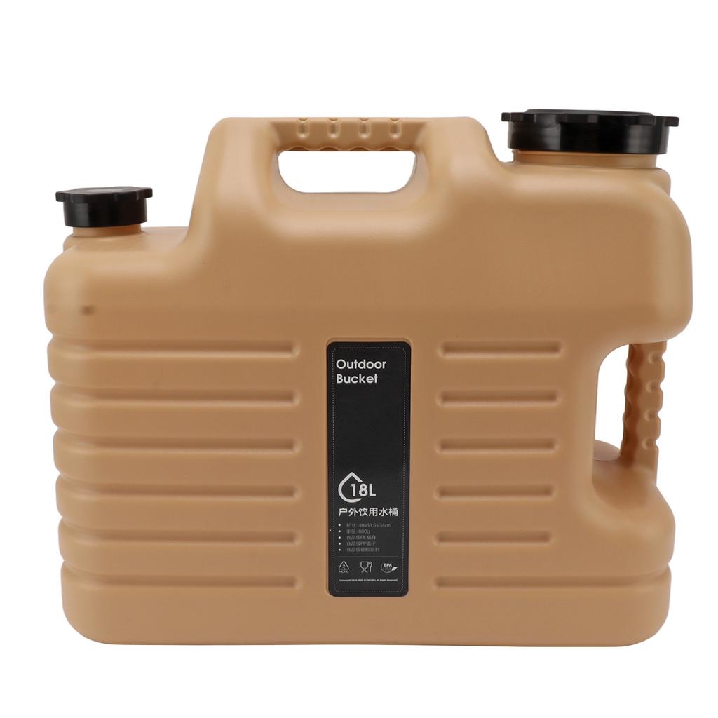 18L Storage Bucket Outdoor Camping Water Container with Outlet Valve and Sealing Cover