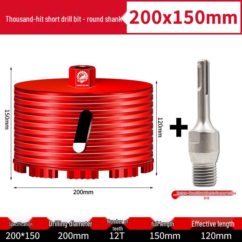 Compact Electric Hammer Water Drill Bit Set for Sharp Hole Opening in Range Hood, Wire Box, and Wall.