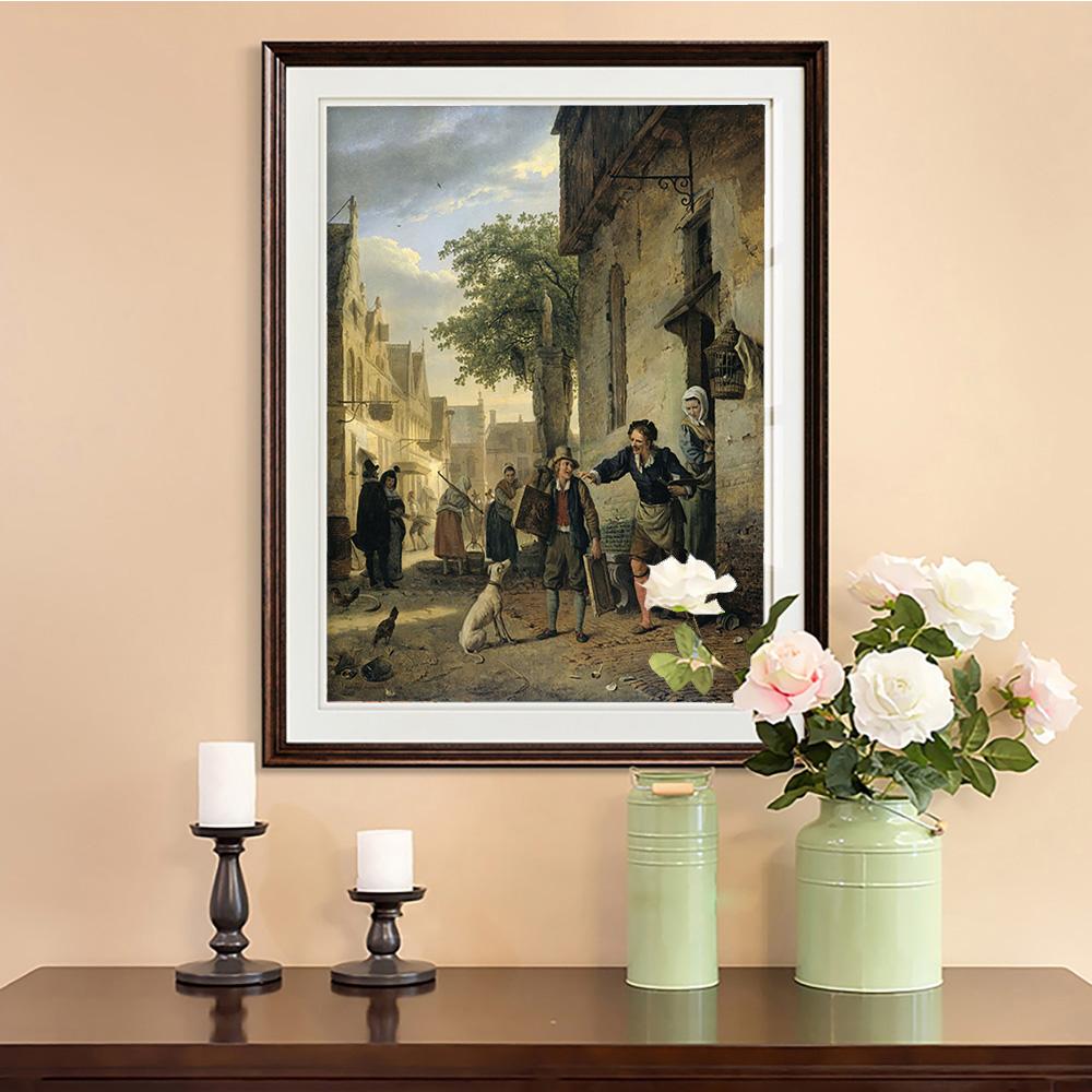 Ignatius Joseph Van Regenporter Art Print Poster Jan Steen's Son Exchange Beer Wine Oil Painting