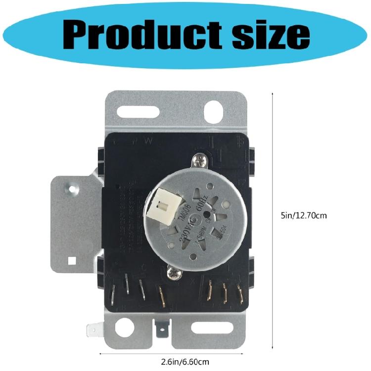 Quick Installation Dryer Timer Metal Texture Dryer Replacement Part Suitable for Various Brands Easy Setup in Minutes