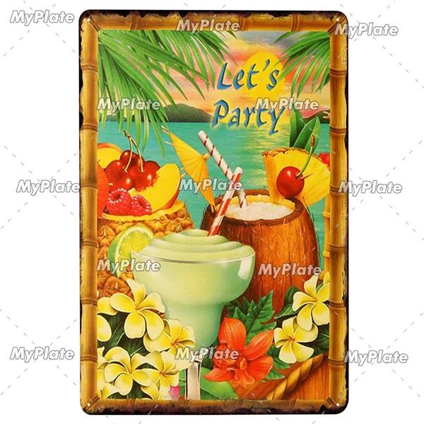 BAR Tin Sign Metal Sign Retro Plaque Home Decor Metal Vintage Man Cave Bar Pub Club Beach Wall Decoration