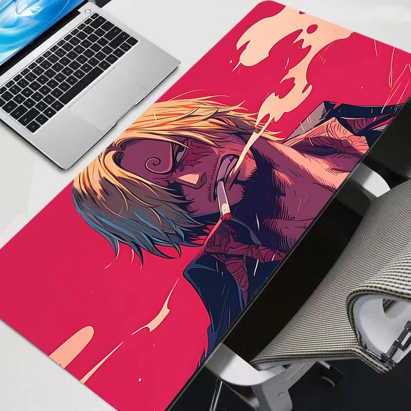 Neue Mauspads Großes Anime One Piece Sanji Gaming Zubehör Mauspads Gamer PC Komplett Computer Tastatur Schreibtischmatte Varmilo Tisch