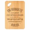 Cutting Board - PLANETEE - A Bernadette Also Great - Bamboo - 30x20x1 Cm - Engraved, 24 Mm Hole