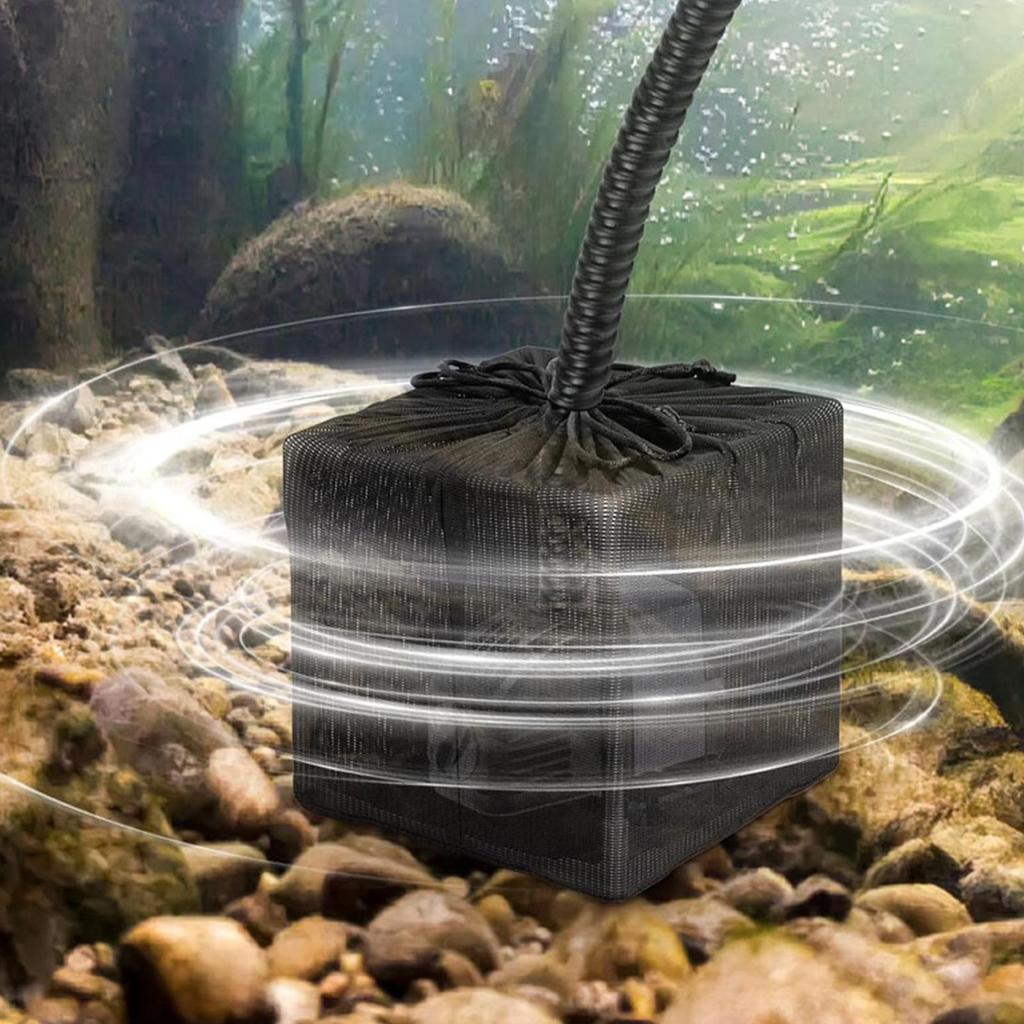Teichpumpenbeutel Netzfilterbeutel Verstopfungsschutzabdeckung mit Kordelzug Feines Maschensieb für Garten Aquarium Brunnen Außen Hinterhof