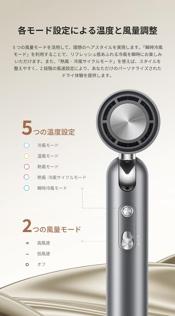 Dreame Pocket Hair Dryer 3 Folding Forms Professional Styling Lightweight 300g Rpm Motor 300 Platinum Negative Ions Constant Temperature Quick Drying