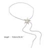 Stylish Alloy Star Necklace Simple Neck Jewelry Pullable Star Necklace Star Pendant Necklace Suitable for Party Daily