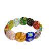 Braccialetto Fiore in Vetro Millefiori Colorato - Gioiello Statement di Grandi Dimensioni