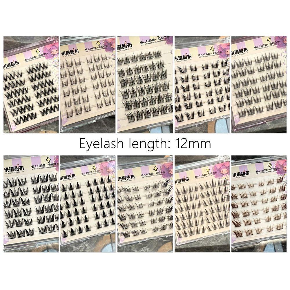 With Jelly Glue Strips Self-Adhesive Eyelashes Glue Free Manga Lashes Popular False Eyelashes Girl