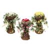 Large Flower Centerpieces w/ Rattan Vase Rose Flower Party Holiday Potted Decoration Accessories
