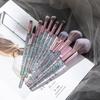 Colorful Makeup Brush Set Glitter Shinny Crystal Foundation Blending Power Cosmetic Beauty Make Up Tool Set