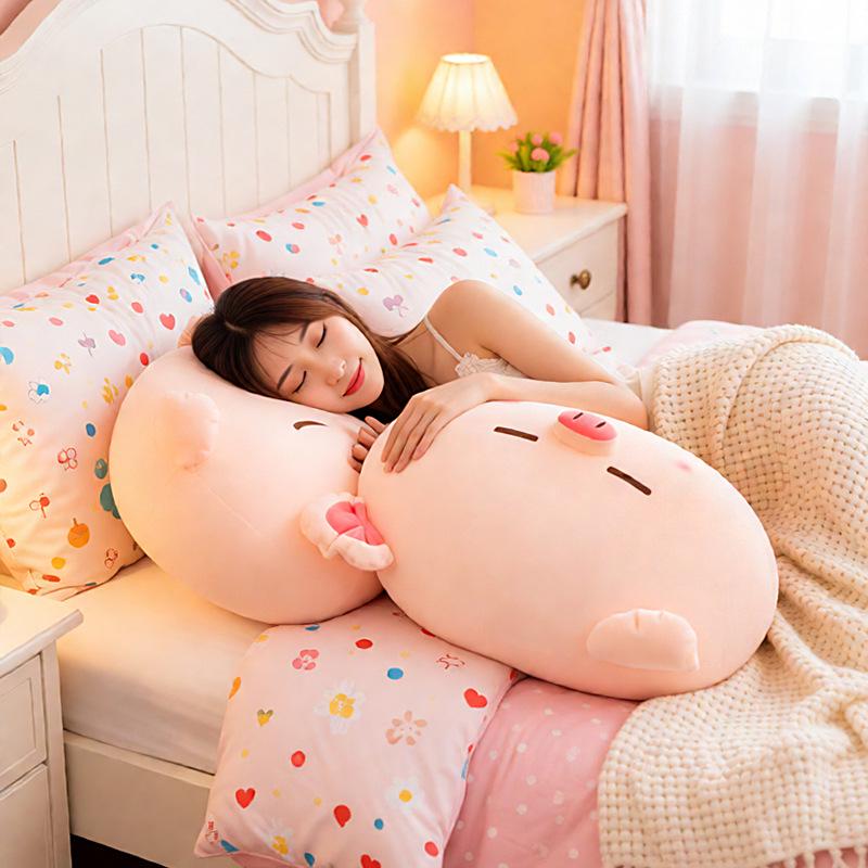 Adorable Pig B-BO Series Lumbar Pillow: Cute Plush Toy Cushion Doll Birthday Gift