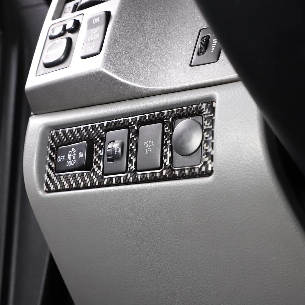 High Mounted Stop Lamp Switch Frame Sticker Trim for Toyota Tundra 2007-2013 Center Consoles Accessories, Real Carbon Fiber Automotive Interior