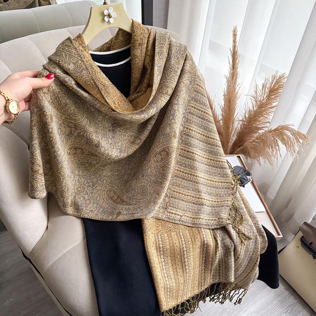 Women Scarf Luxury Bohemian Style Shawl Spring And Summer Jacquard Paisley Pattern Designer Lady Muslim Hijab Pashmina