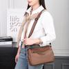 Leather messenger bag Large capacity multi-layer practical and simple new commuter shoulder messenger bag