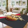 RB Leipzig Football Design Crystal Velvet Rug Soft Decorative Mat for Bedroom Entrance