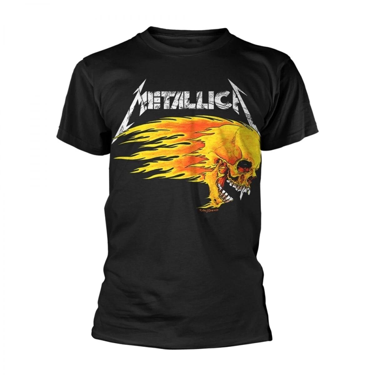 

Metallica Flaming Skull Tour 94 Black T shirt - NEW S