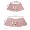 1pc Solid Color Ultra-Fine Fiber Soft And Absorbent Fan-Shaped Bathroom Anti-Skid Mat for Bedroom Curved Shower Room