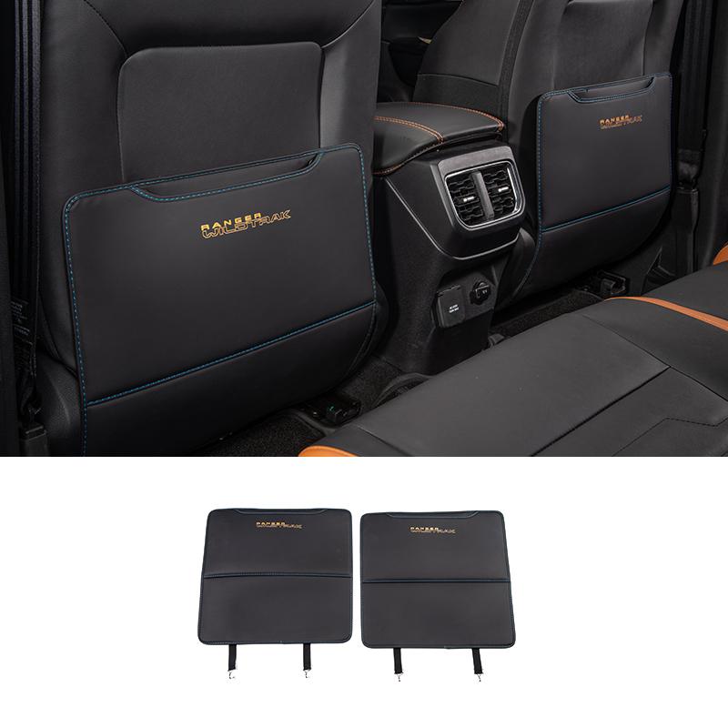 Anti Kick Pad Seat Backrest For Ford Ranger T9 2025 Easy Clean Seatback Mat Leather Auto Interior Upgrade Parts Car Accessories